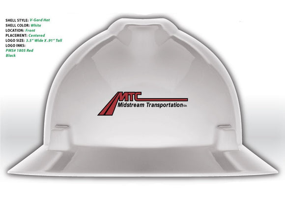 MTC MSA V-Gard® White Slotted Full-Brim Hat