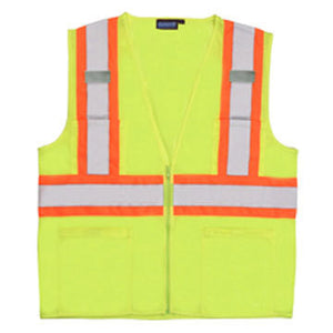 ERB-ANSI Class 2 Mesh Vest Hi-Viz Zipper