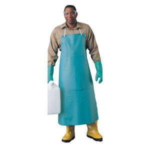 Ansell 33" X 49" Green CPP 18 Mil PVC Heavy Duty Apron With Stomach Patch (12 per box)